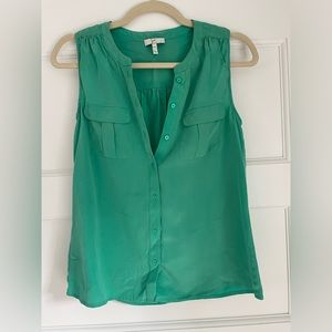 Joie green silk tank